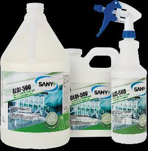 Disinfectant SANY+ GLDI-500 SCENT FREE CONCENTRATED DISINFECTANT GLDI-500-4S4 GLDI-500-2S4 GLDI-500-32S12 32OZ X 12/CS 1:125 A