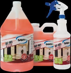 FLOOR CARE / CARPET CARE SANY+ GLF-401 NEUTRAL DETERGENT Cleans resilient and non-resilient floors, and all washable surfaces. Environmentally friendly, biodegradable cleaner.