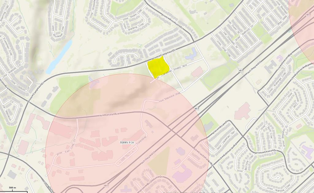 Site is within 600 metres of Terry Fox Rapid Transit Station and Kanata Centrum Retail Centre 3.
