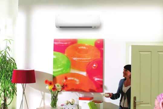 Available in both heat pump and cooling only models, these systems feature streamlined, wall mounted indoor units