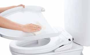 EASY REMOVAL OF WASHLET The WASHLET can be easily slot in and out