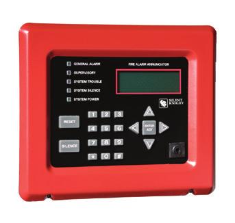 Remote annunciators communicate with the FACP through an RS-485 connection with wiring up to 6,000 feet from the panel, and they can be flush or surface mounted.