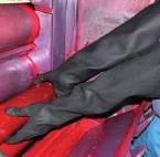 Rubber Gauntlets, Black, Heavy Weight 60cm HPC 1xPair