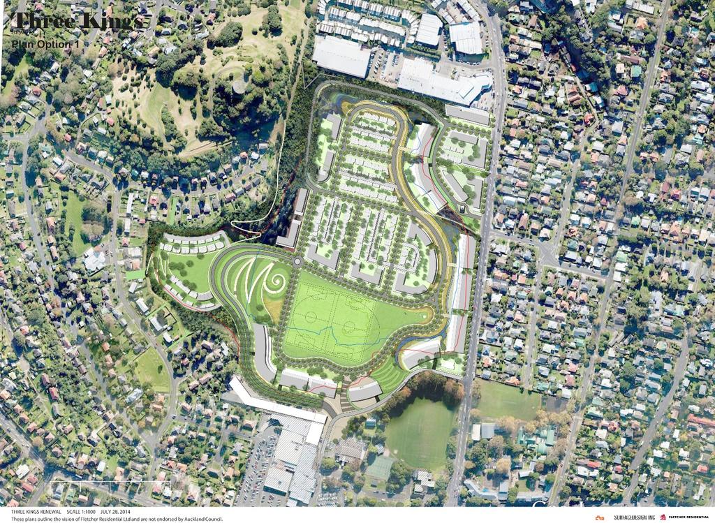 Reinforcing the town centre through creating a successful interface between the town centre and the quarry, and keeping open the option of providing a main street from Mt Albert Rd connecting into