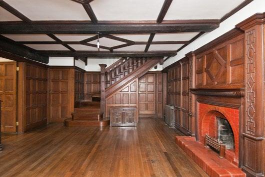 The main hall dates back to the early 17th century and is built of stone. The hall is completed by a handsome Tudor front elevation.