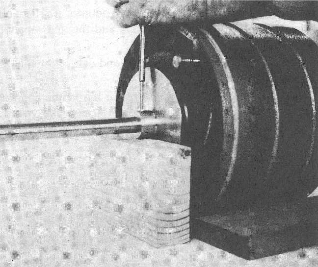 Place the pump shaft into the base bearing; the pump shaft will butt and stop at the base plug.