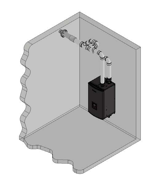 Direct venting options - Vertical Vent Figure 3-2 PVC/CPVC Concentric Sidewall Termination