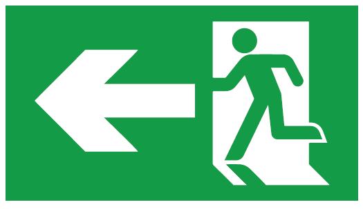 The Sign (Pictogram) Formats of The Emergency Exit Luminaries Minimum lighting intensity = 2cd/m² The lighting intensity ratio between the most and the least illuminated parts of the areas with the