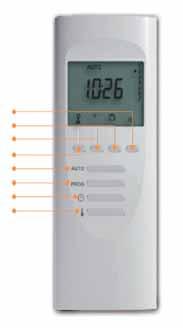 programmes 3 programmable settings Programmes transferable from remote to heater Comfort setting 6 C to 30 C in steps 0.5 C Economy setting 5 C to 30 C in steps 0.