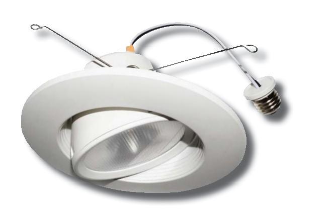 Adjustable Gimbal Downlights The Iconic LED Adjustable Gimbal Downlights are a retrofit solution for 4 and 6 downlights.