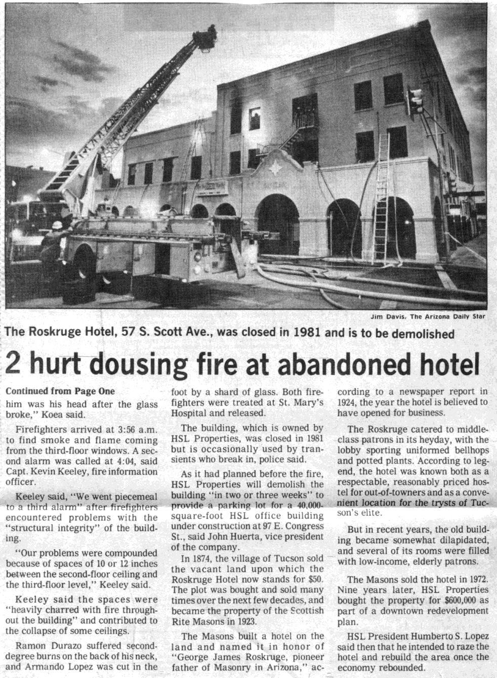 8/6/1984, Roskruge Hotel, 57 Scott
