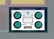 Optional Features Integral Pushbutton & Buzzer Module (option) Standard AIS750 Series Annunciator supports four remote Pushbuttons (, Reset, Test, Mute) and