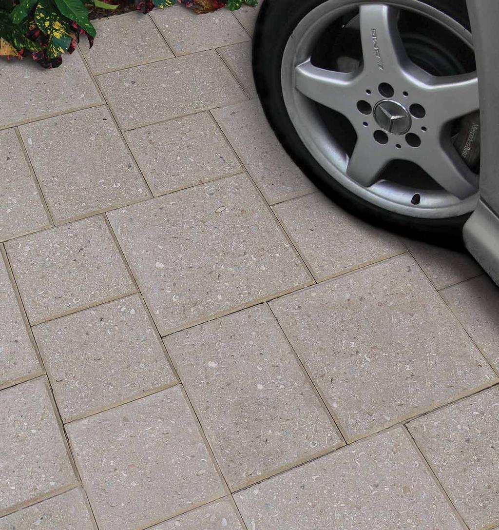 Our Atlantic Series' pavers are polished to expose the seashells, giving each paver a rich and unique look.