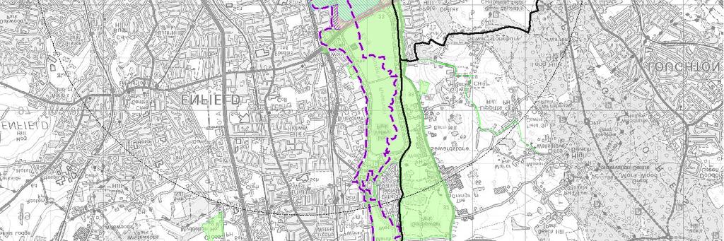 Legend Landscape Designations 5km buffer Site boundary Lee Valley Regional Park Area of