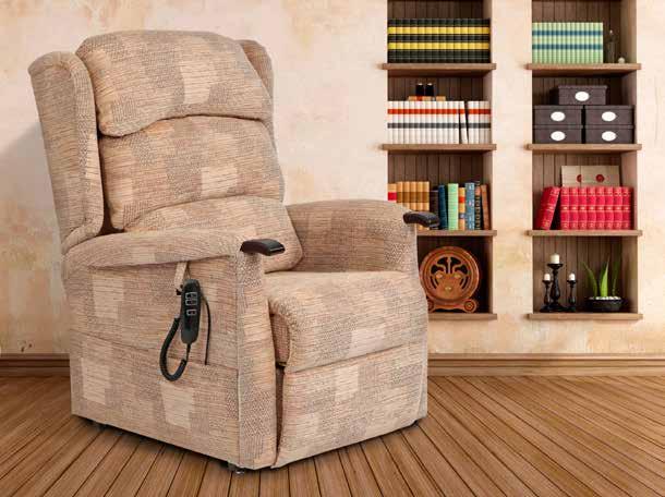 recline chair in Camden uni/ leaf wheat fabric (range B) Denbigh Stylish