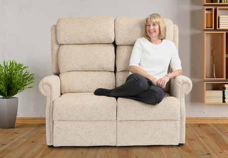 recline chair in Kendal leaf honey fabric (range B) Conway A