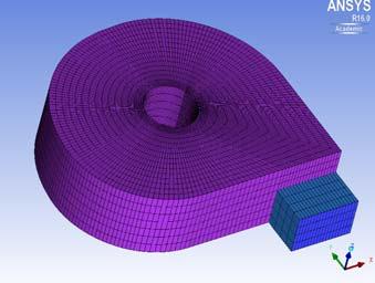 Fig. 1. The Spray Drying Chamber Geometric Dimensions Fig. 2. The Swirler Geometric Dimensions B. Mesh The geometry is meshed using ICEM CFD 16.0, as shown in Fig. 3.