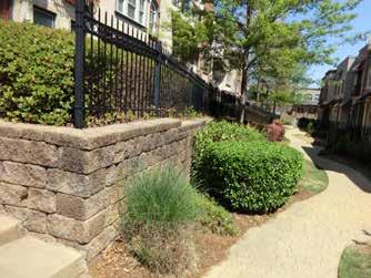 Aside from those that may be used to screen trash storage, fences and walls should typically be pedestrian-scaled and permit partial views into the property. 3.