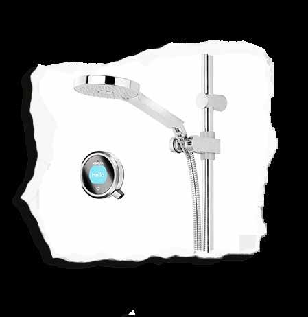 Concealed Shower With Adjustable Riser Kit In Black / Chrome Instinct Digital High Pressure / Combi Exposed Shower With Adjustable Riser