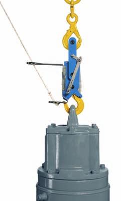 A faster and safer way to lift large submersible pumps Retrieving pumps that are completely submerged, or that are located in deep sumps is a difficult business.