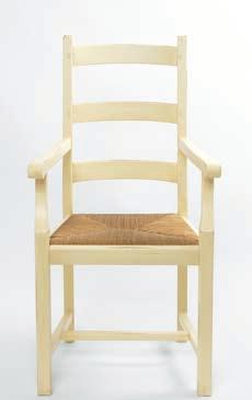 h650 w600 d600 mm BSIDETBL Bar stool Shown in Chalk White with a woven rush