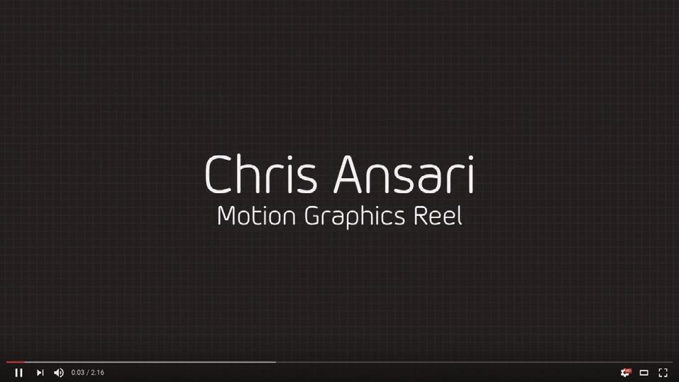 Motion Graphics Reel Please visit www.chrisansari.