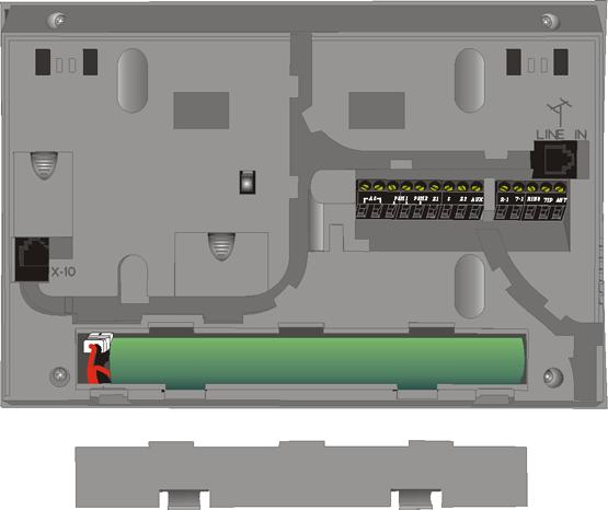 Figure 4: Connecting the Battery Back view of the Magellan console. 1.
