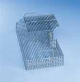 A 13 lid Mesh size 8 x 8 mm H 102 (122), W 200, D 320 mm E 104/1 insert 1/4 As E 103, but for test tubes, max.