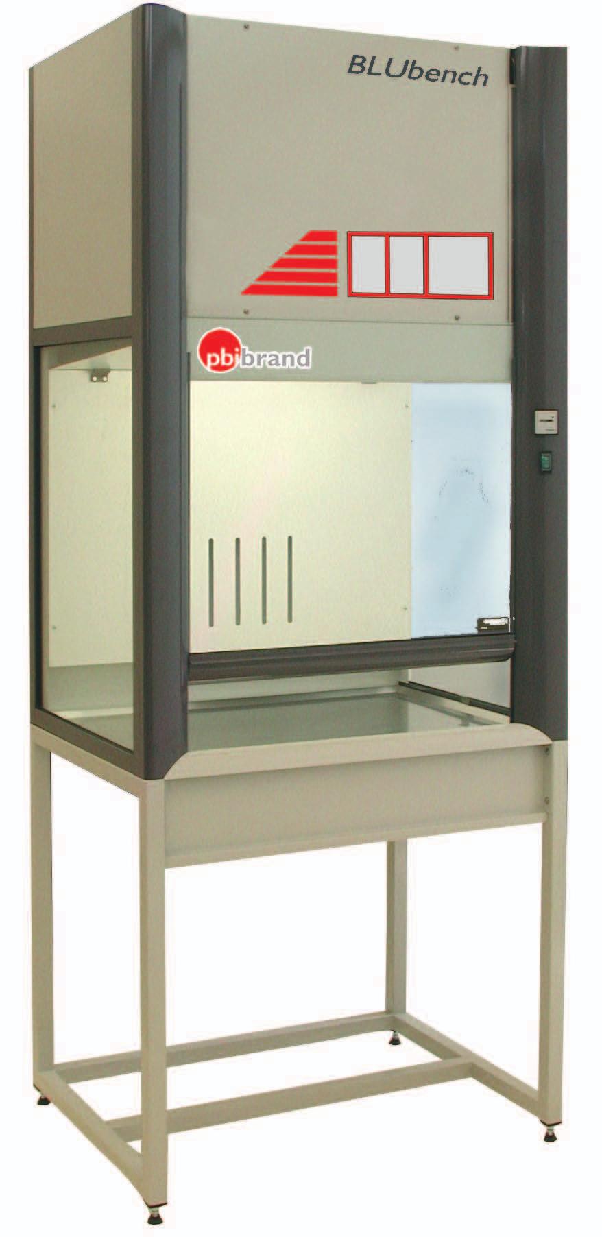 BLUbench Basic - TYPE 100/120/150/180 DUCTLESS FUME CABINET ACTIVATED CARBON FILTRATION WITH AIR RECIRCULATING DESIGN COMPLETE SAFETY AND LARGE WORKING SURFACE In compliance with BS 7258 and BS 7989
