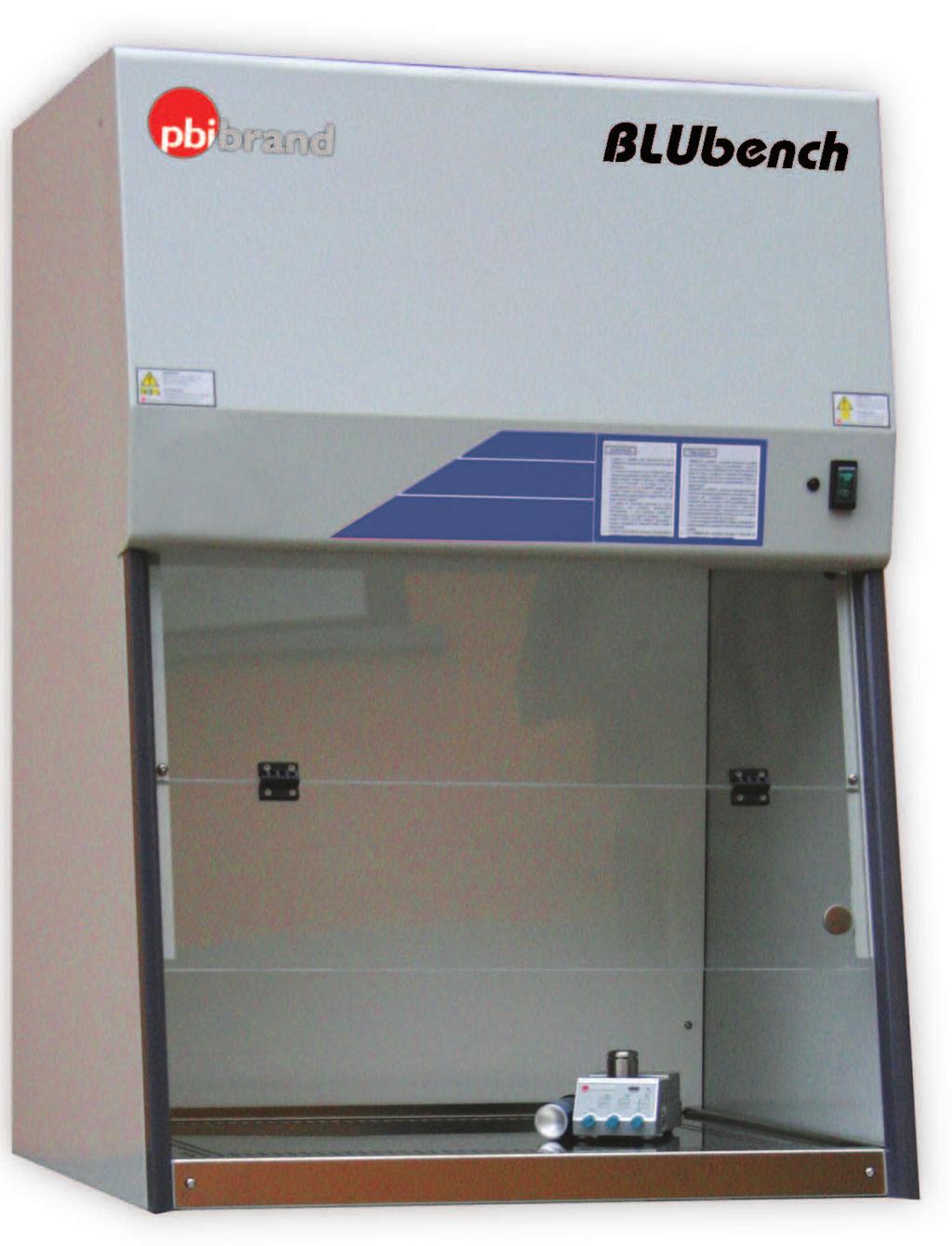 BLUbench - TYPE 80 Plus DUCTLESS FUME CABINET BLUBENCH 80 PLUS - PERSONAL CABINET HINGED FRONT SASH WITH LARGE FRONT OPENING: provide easy access during cabinet loading and easy internal cleaning.