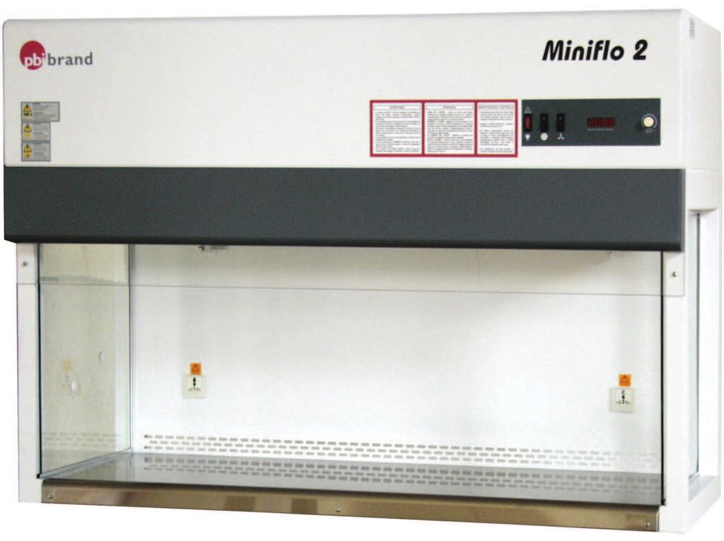 MINIFLO DUE - TYPE 120 VERTICAL LAMINAR FLOW CABINET THE STANDARD SIZE CABINET PRODUCT PROTECTION proven level of ISO Class 5 product protection (Class 100/3.