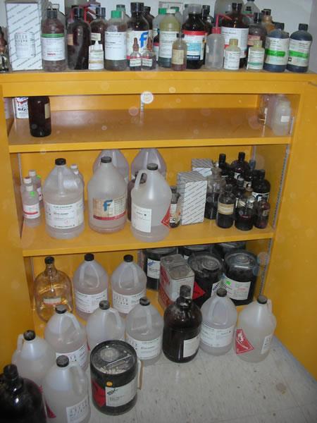 CHEMICAL WASTE Chemical waste can be full packages and packages with residue of the original substance.