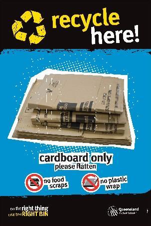 Large volumes of boxes should be folded and recycled by the staff or contractors generating them.