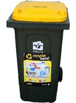 or polystyrene. Commingled recycle bins are provided in most buildings, in lunch rooms and corridors.