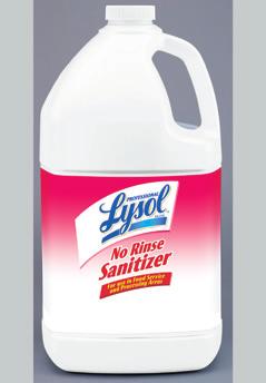 Professional LYSOL Brand No Rinse Sanitizer Meets food code requirements as a no rinse sanitizer and is perfect for 3-bin sink and clean-in-place applications.