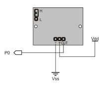2.1.3. PIN DEFINITIONS: (b) Fig.3. Showing working of PIR Sensor - pin connects to GND or Vss +pin connects to Vdd (3.3V to 5V) @ ~100µA OUT pin connects to an I/O pin to set INPUT mode 2.1.4.