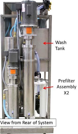 Prefilter Assembly and Wash Tank Prefilter assembly requires (2) 20 cartridge filters Wash tank is used to mix the