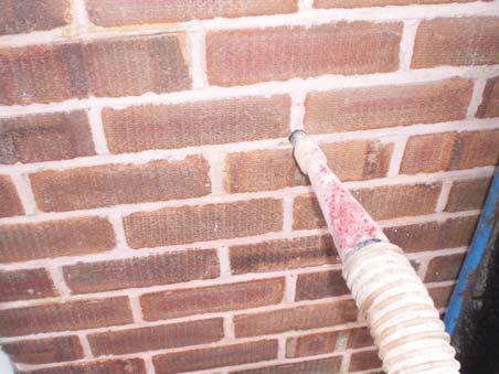 certificate held by home-owner Cavity fill drill hole with mortar Be careful not to confuse cavity wall insulation drill holes with drill holes for replacement wall ties.