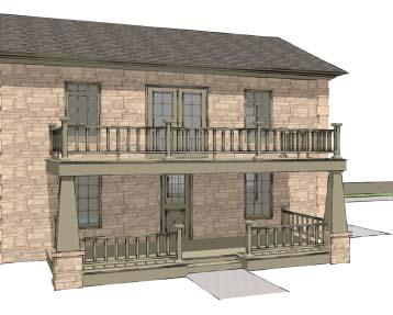 Balconies could be provided in the rear yard 3. Patios in the front yard should be level with the street 1. Identification signs could be provided on the building 2.