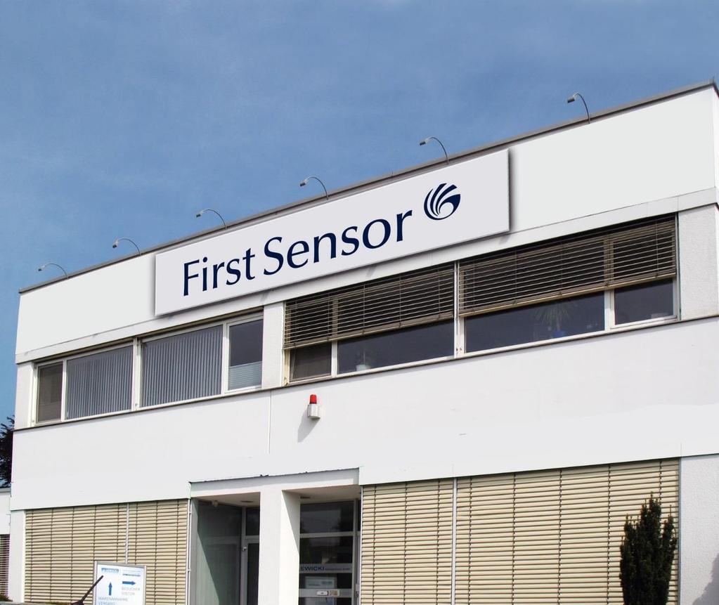 OUR LOCATIONS First Sensor Lewicki GmbH Oberdischingen near Ulm Short profile Focus on packaging technologies Certification in accordance with ISO 9001, EN 9001, EN ISO 13485, DLR-RF-PS-STD