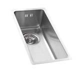 Brushed Steel finish 90mm waste and overflow supplied Minimum base unit required 200mm 15mm radius Undermount or Inset single bowl SS304 Brushed Steel finish 90mm waste and overflow supplied Minimum