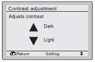 15. Patogios funkcijos 15.1. Kaip pakeisti skystųjų kristalų ekrano (LCD) kontrastą 1. Atidarykite Contrast adjustment ("Kontrasto reguliavimas") nustatymų ekraną (15.1) (žr.