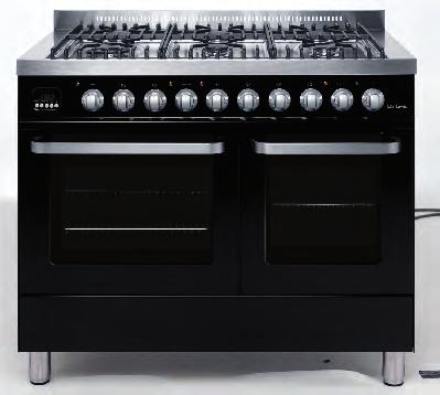 The second oven provides extra capacity. It has a grill and conventional cooking for one-shelf baking. It also has a rotisserie to prepare succulent chicken or leg of pork.