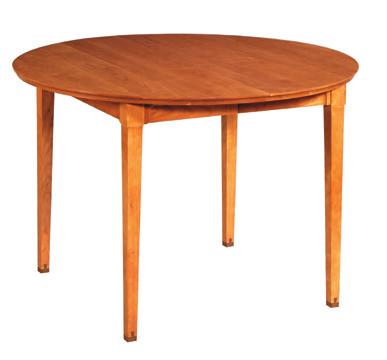 733-2 Bedford Round Dining Table 45 Diameter 30H Two - 21" aproned leaves, extends to