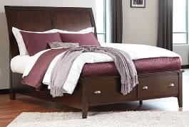 headboard with deep button tufting Cases set on traditional bun feet and thick base moldings Clear sealed drawer boxes have metal center guides and dovetailing Beds available: King Bed (56/58/97)