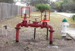 VISUAL INSPECTION QUESTIONS How can you tell when a sprinkler control valve is open?