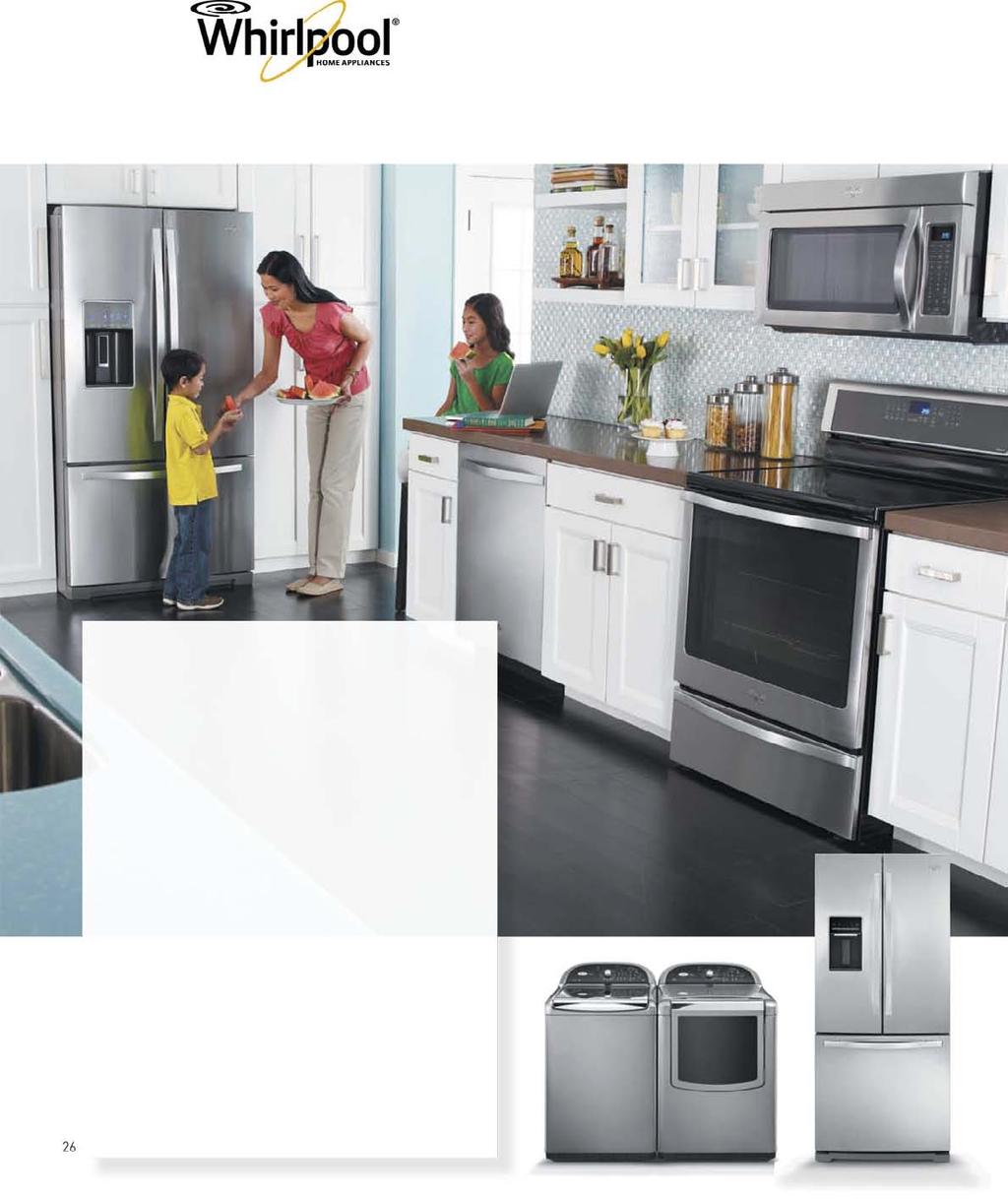 Whirlpool Available to consumers nearly everywhere in the world, Whirlpool, the company s flagship brand, has an unmatched passion for creating solutions that fit into every consumer s lifestyle and