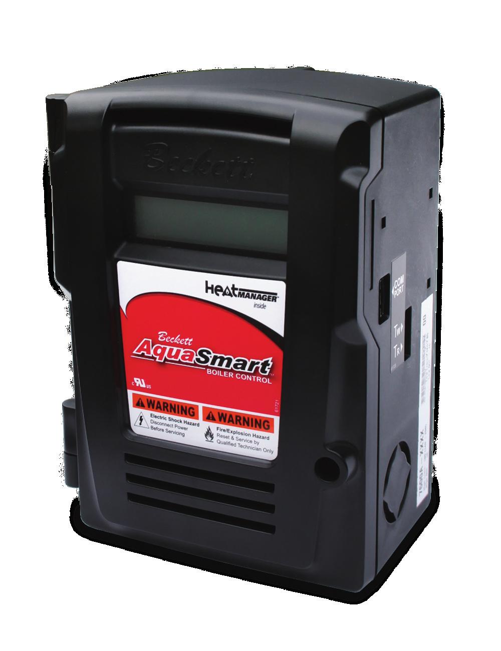 Oil and gas offerings available Self checking sensor Description The Beckett AquaSmart is a patent-pending, advanced boiler control designed for use on residential and light commercial boiler systems.