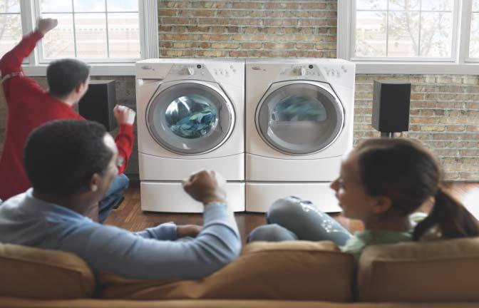 top-load washers. The Whirlpool brand Duet Sport is the smaller version of the popular Duet front-load pair.