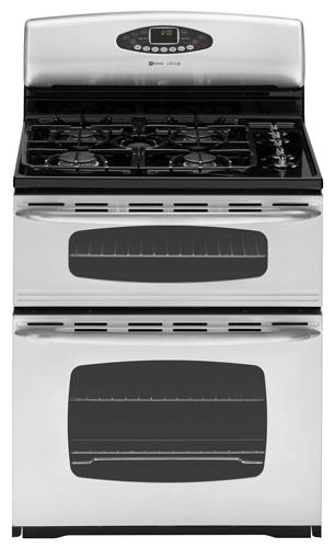Maytag Gemini double-oven range The Maytag Gemini double-oven range offers consumers the ability to bake, broil, warm or toast two different foods at two different